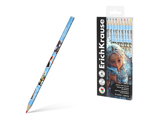 Colored pencils ErichKrause, Magic Pet, triangular, 12 colors