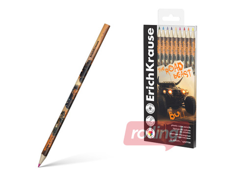 Colored pencils ErichKrause, Road Beast, triangular, 12 colors