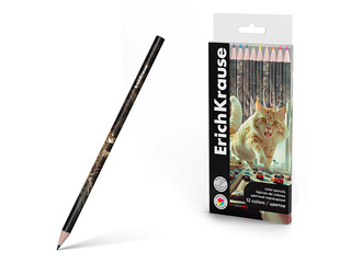 Colored pencils ErichKrause, Big City Cats, 12 colors