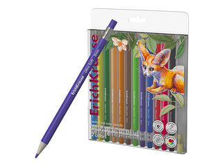 Värvipliiatsid teritajaga ErichKrause, Safari, 12 värvi