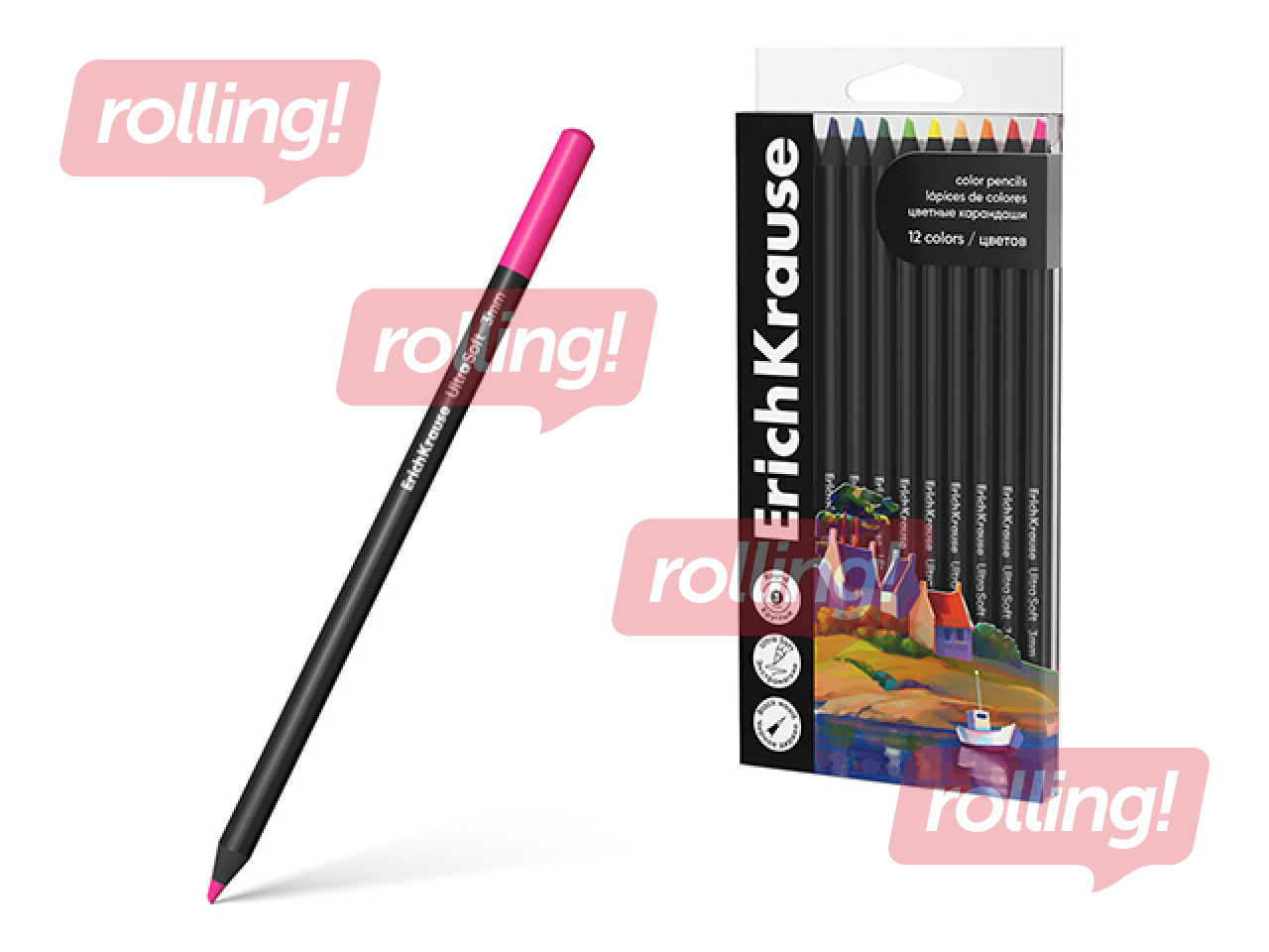 Цветные карандаши ErichKrause, Art Spirit, деревянные, 12 цветов
