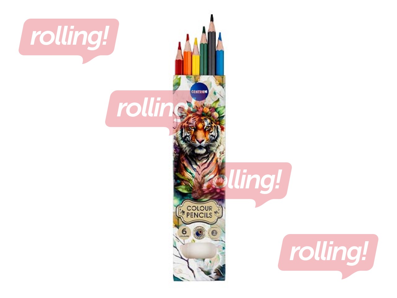 Coloured pencils Tiger, hexagon body, 6 colours