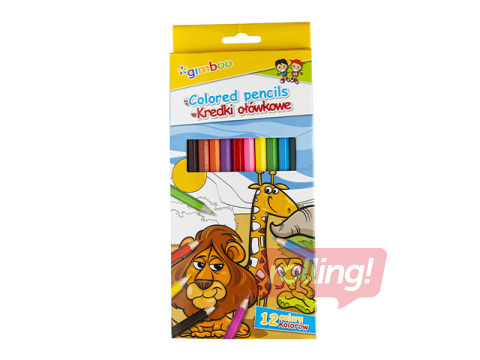 Värvipliiatsid Gimboo, 12 värvi