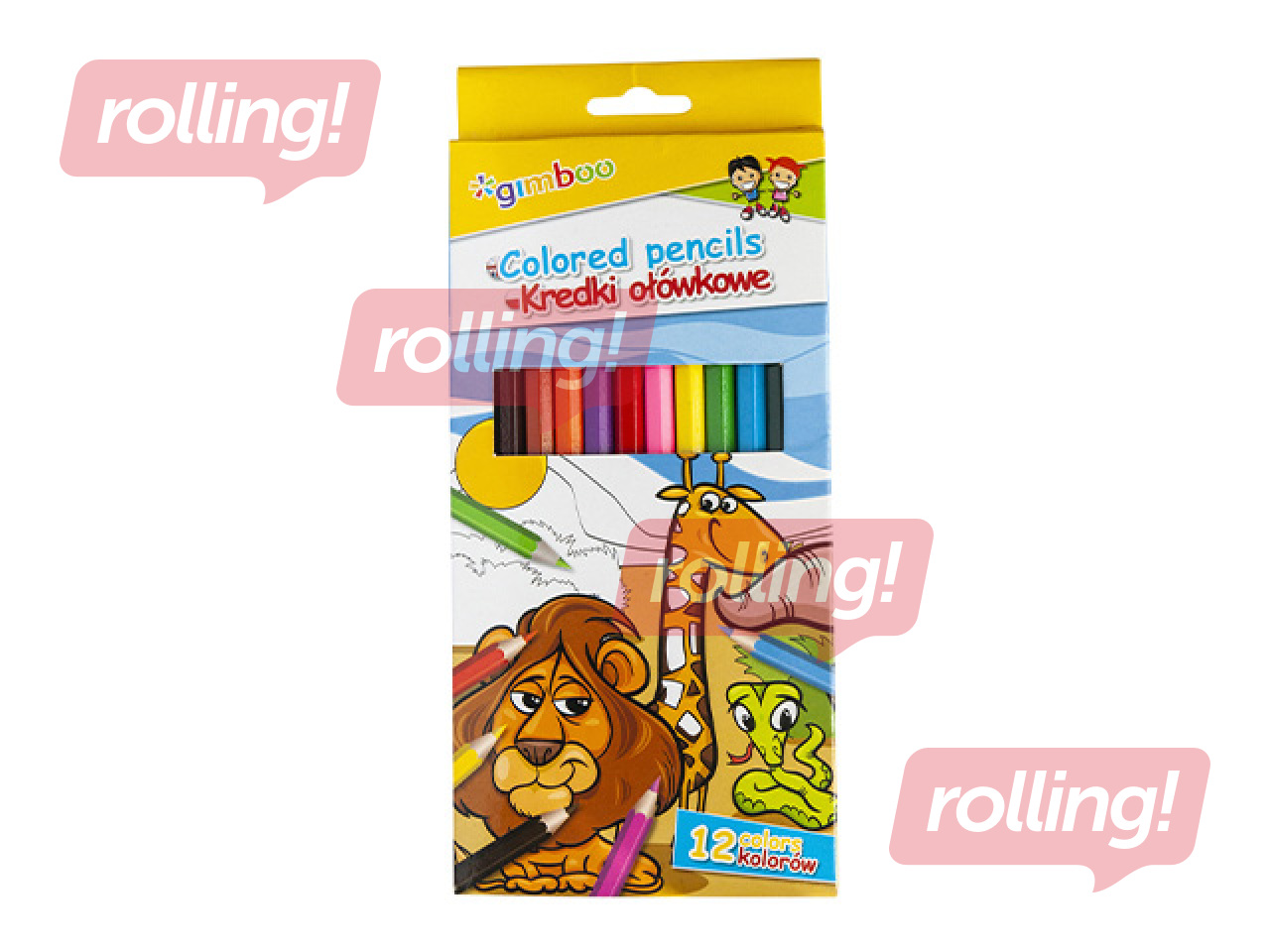 Värvipliiatsid Gimboo, 12 värvi