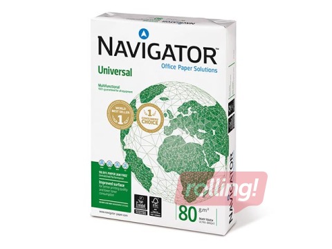 Koopiapaber Navigator Universal, A4, 80g/m², 500 lehte 
