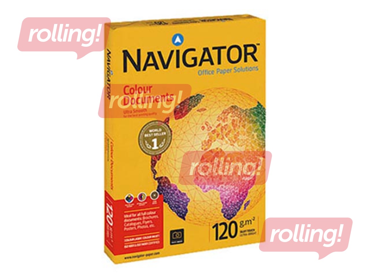 Koopiapaber Navigator Colour Documents, A4, 120g/m², 250 lehte 