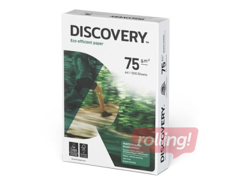 Papīrs Discovery, A4, 75g/m², 500 loksnes