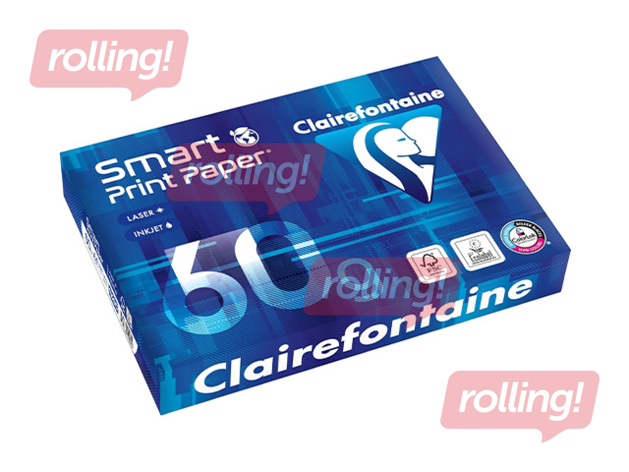 Papīrs Clairfontaine, A4, 60g/m², 500 loksnes