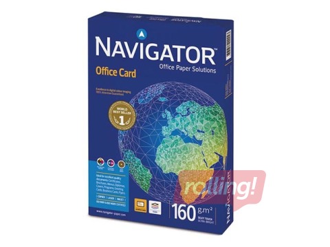 Koopiapaber Navigator Office Card, A3, 160g/m², 250 lehte