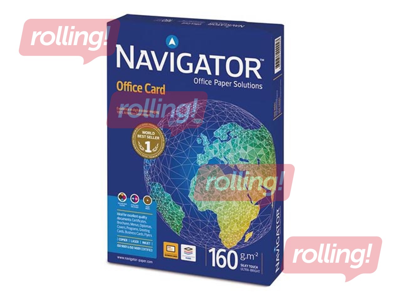 Koopiapaber Navigator Office Card, A3, 160g/m², 250 lehte