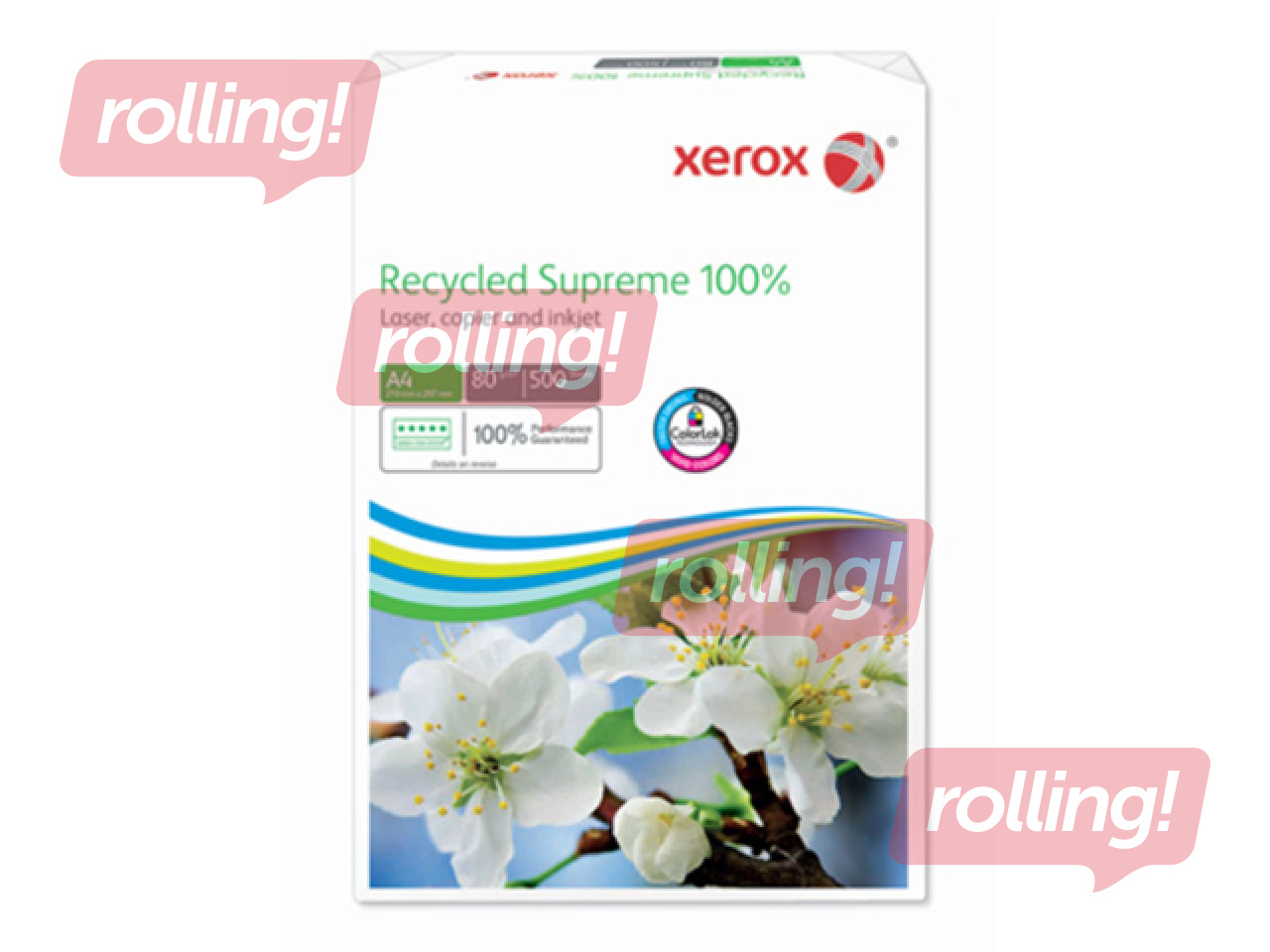 Papīrs Xerox Recycled Supreme, 100% pārstrādāts, A4, 80g/m2, 500 loksnes