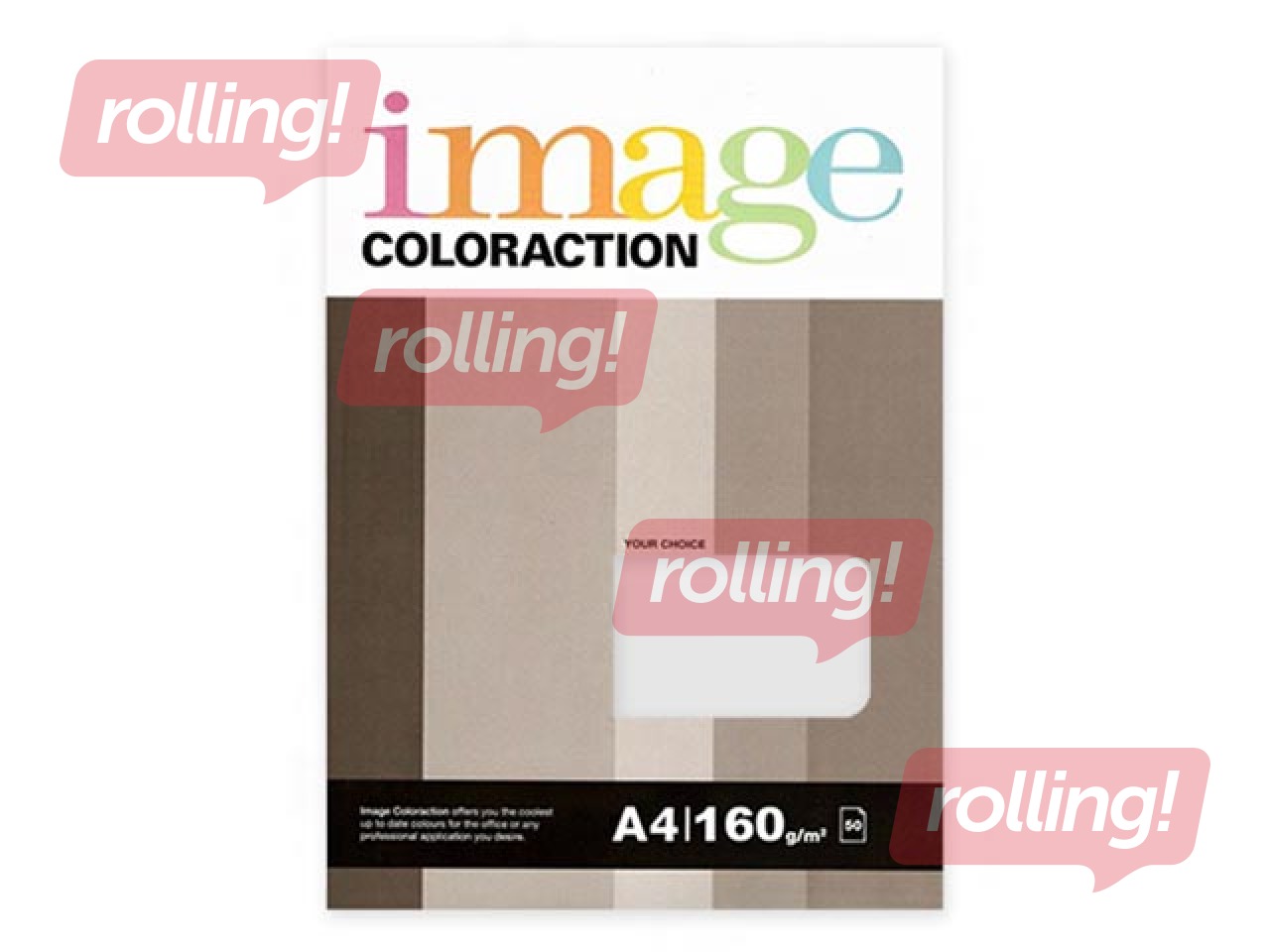 Koopiapaber Image Coloraction, A4, Iceland/Mid Grey, 160g/m², 50 lehte