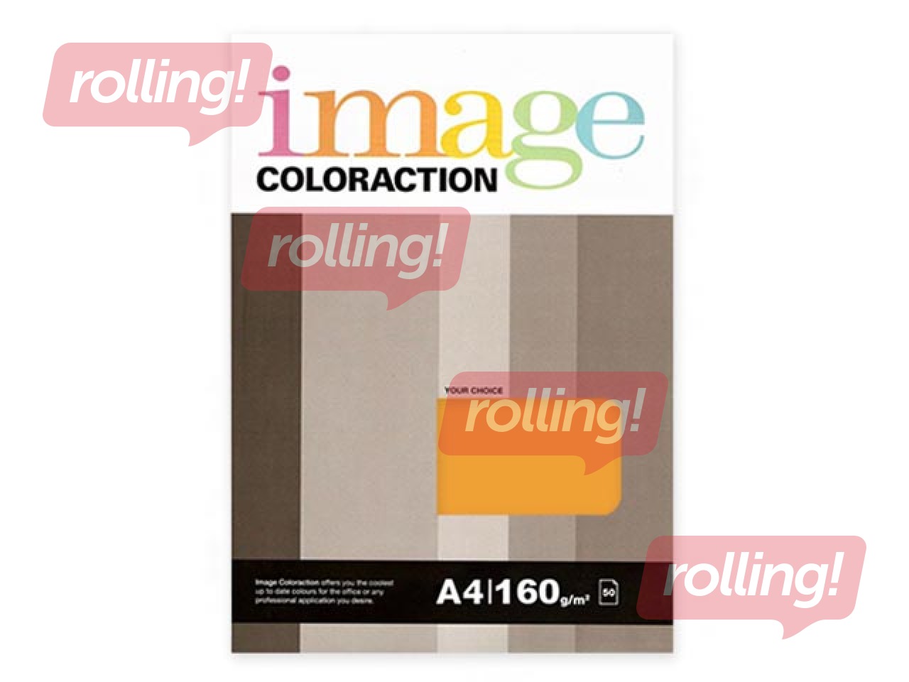 Koopiapaber Image Coloraction Mid Orange, A4, heleoranž, 80g/m², 50 lehte