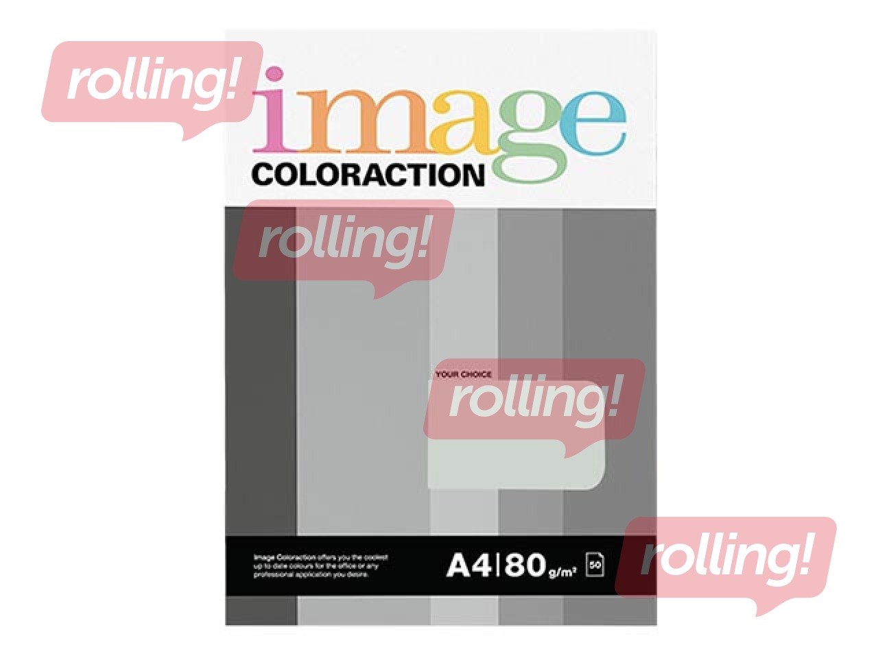 Koopiapaber Image Coloraction, A4, Iceland/Mid Grey, 80g/m², 50 lehte