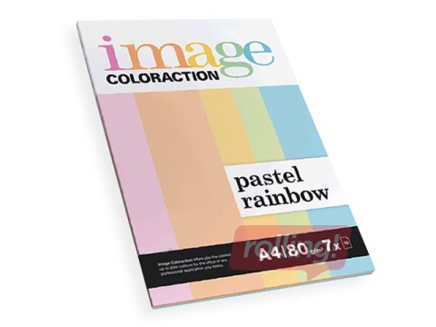 Paper Image Coloraction Rainbow Pastel, A4, 80g/m², 70 sheets