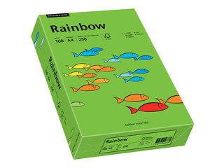 Papīrs Rainbow 78, A4, 160g/m2, 250 loksnes, spilgti zaļš