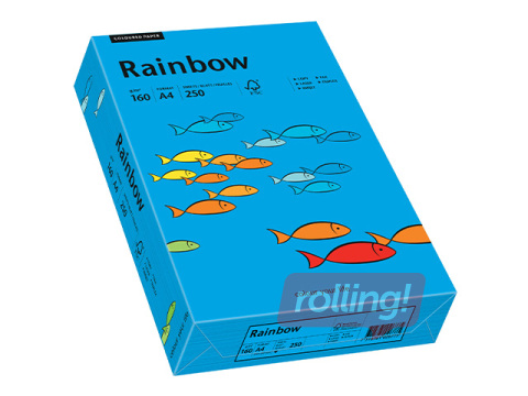 Papīrs Rainbow 88, A4, 160g/m2, 250 loksnes, spilgti zils