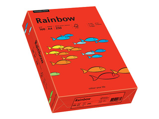 Бумага Rainbow 28, A4, 160г/м2, 250 листов, ярко-красная