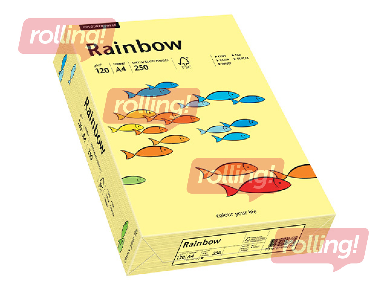 Paper Rainbow 12, A4, 120g/m², 250 sheets, light yellow
