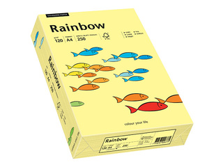 Papīrs Rainbow 12, A4, 120g/m2, 250 loksnes, gaiši dzeltens