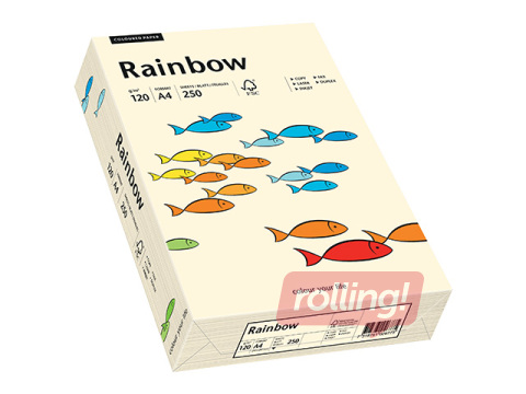 Бумага Rainbow 03, A4, 120г/м², 250 листов, кремовая