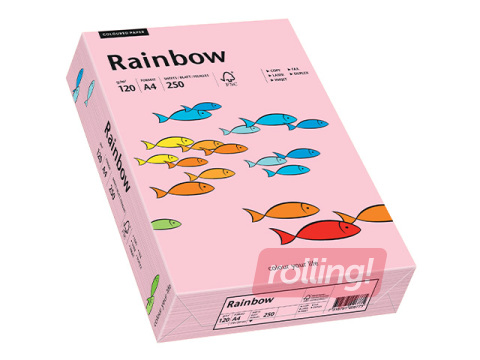 Paber Rainbow 54, A4, 120 g/m², 250 lehte, heleroosa