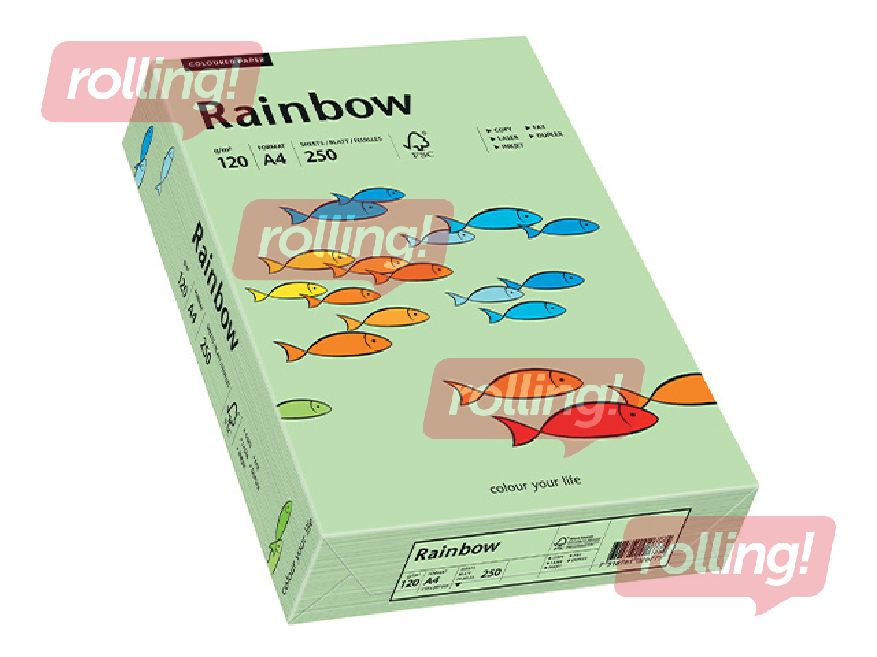 Paber Rainbow 75, A4, 120 g/m², 250 lehte, piparmündiroheline