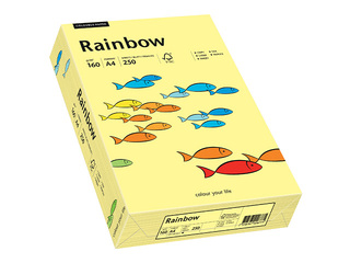 Paper Rainbow 12, A4, 160g/m2, 250 sheets, light yellow