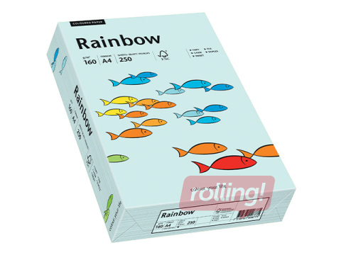 Paber Rainbow 82, A4, 160g/m2, 250 lehte, helesinine