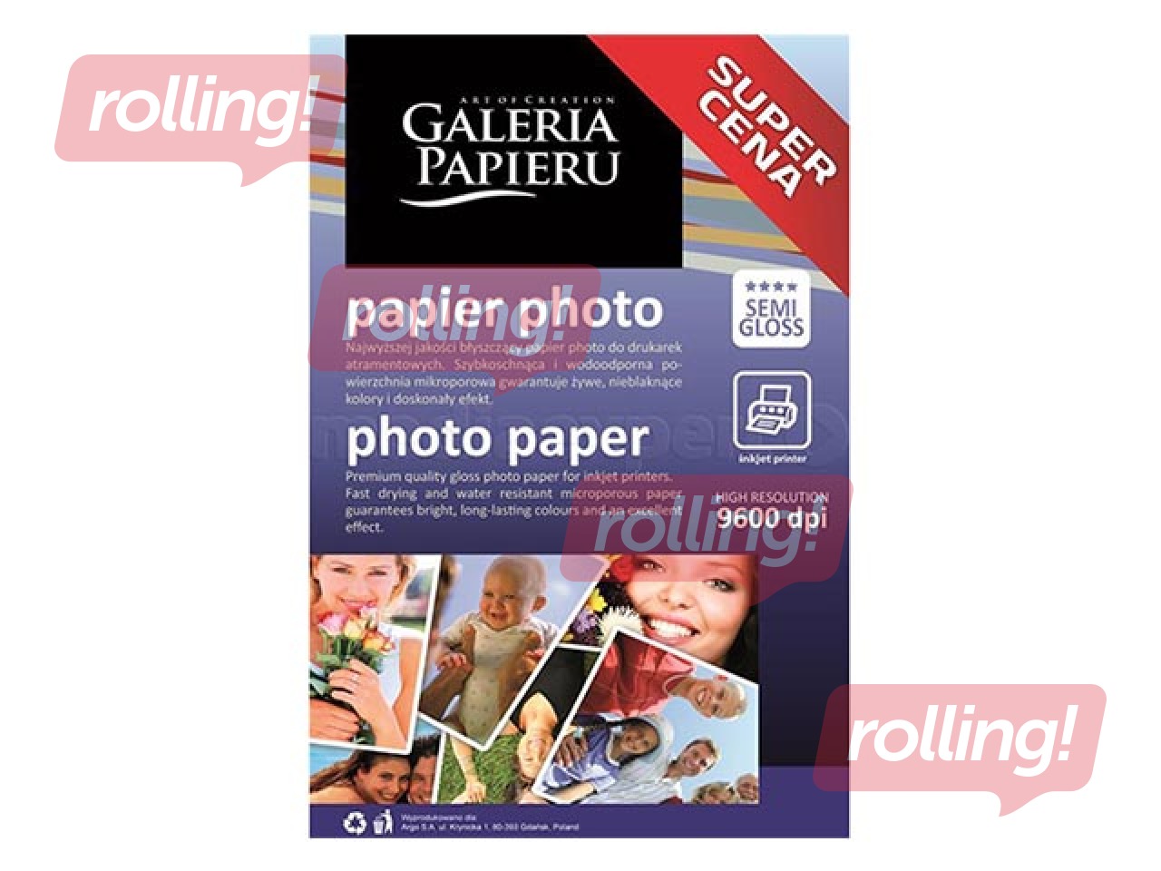 Foto papīrs, matēts, A4, 120g/m², 50 loksnes