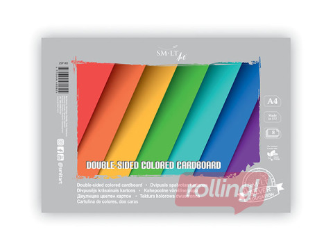 Kartong, A4, valik värve, 8 lehte