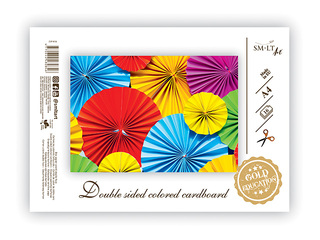 Cardboard double sided, A4, 190g/m², variety of colors, 16 sheets