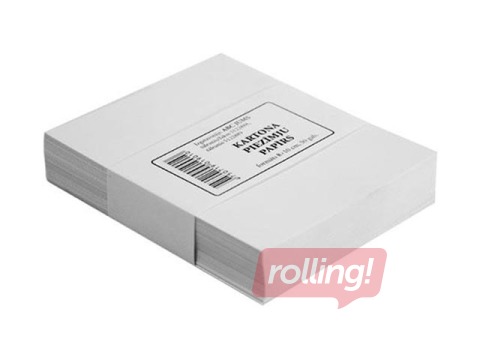 Картон для заметок, белый, 6x10см, 50 листов