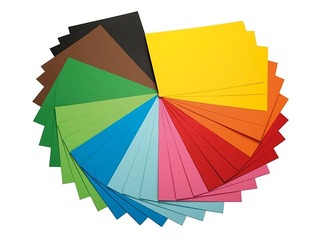 Cardboard double-sided Happy Color, A4, different colors, 50 sheets