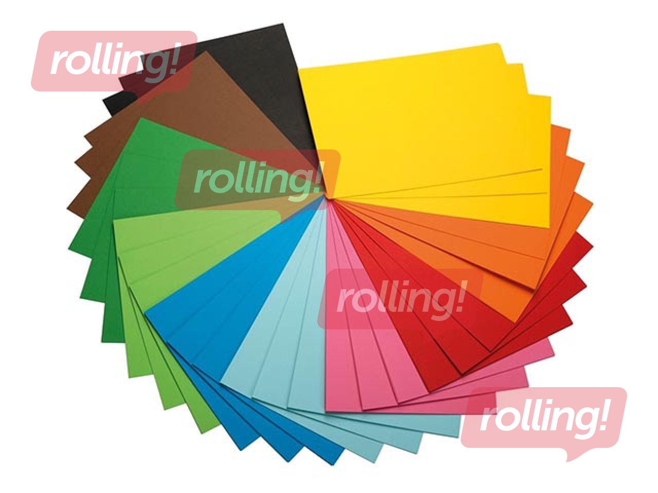 Cardboard double-sided Happy Color, A4, different colors, 50 sheets