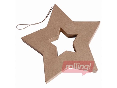 Cardboard decoration Happy Color, Big Star, 19x19x2.5cm