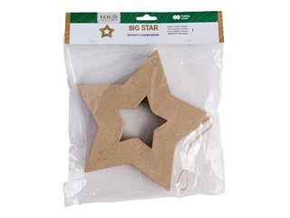 Cardboard decoration Happy Color, Big Star, 19x19x2.5cm