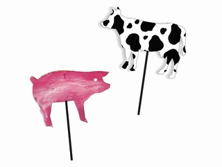 Cardboard shape set Happy Color, Farm, 10x6 cm, 5pcs.