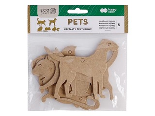 Cardboard shape set  Happy Color, Pets, 10x6cm, 5 pcs