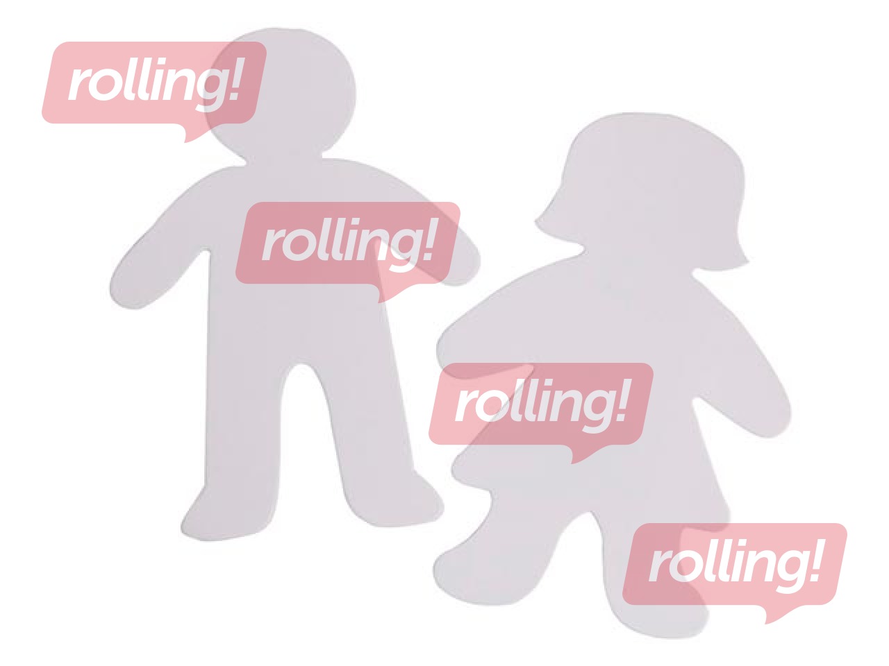 Cardboard shape set Happy Color Figure Boy&Girl, 25cm, 10 pcs