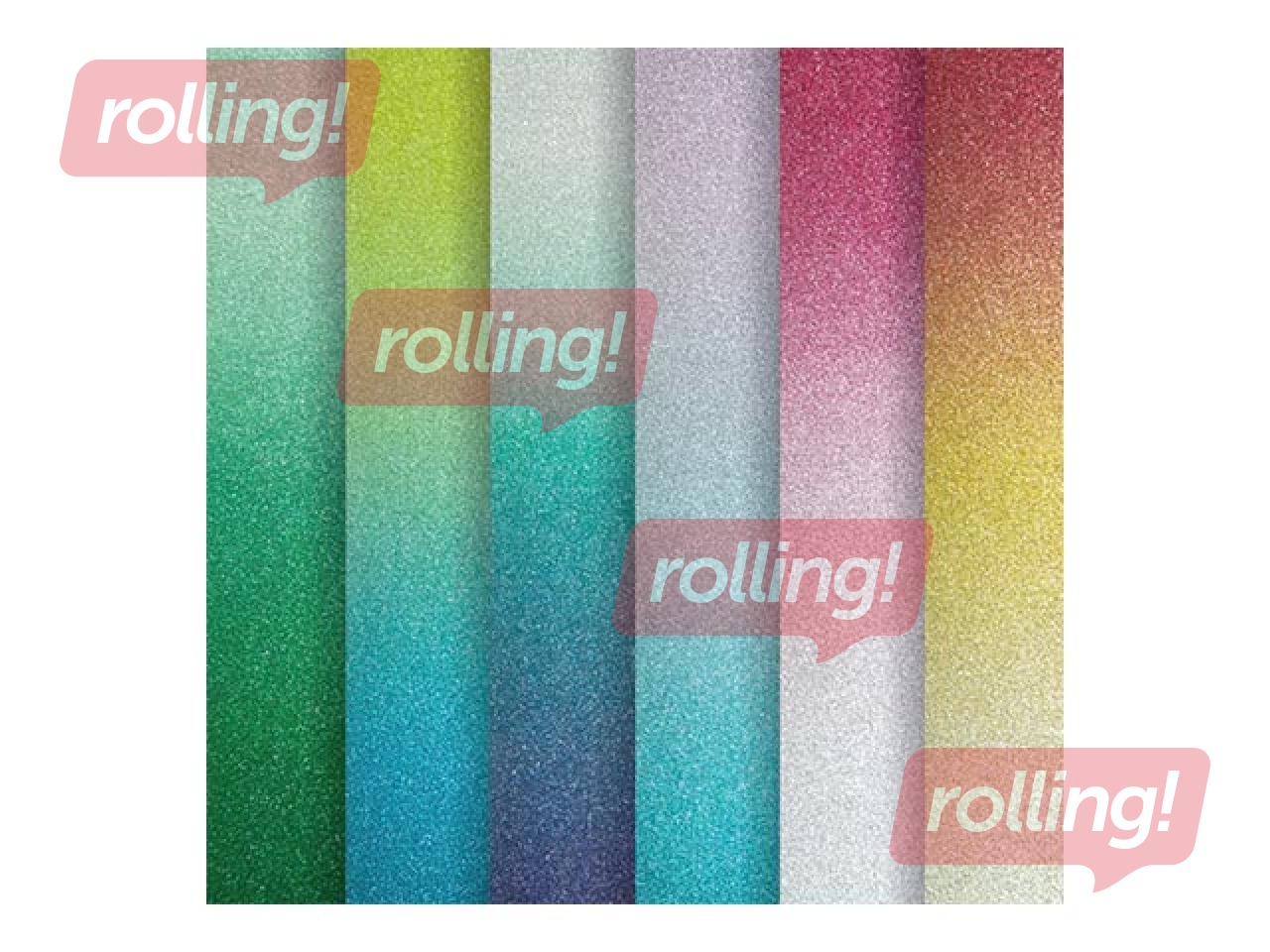 Картон с блестками, односторонний, А4, разные цвета, 6 листов