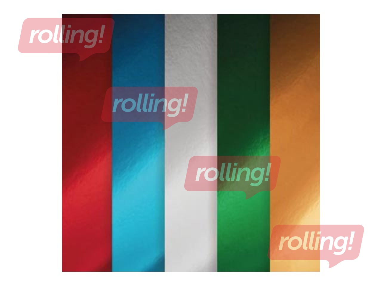 Decorative metallic glossy cardboard, A4, colour mix, 15 sheets