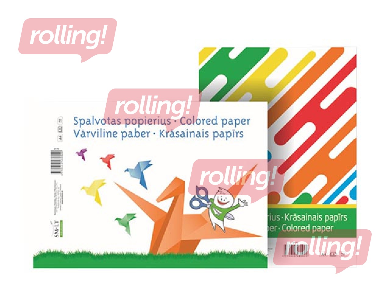 Coloured paper, A4, 8 pages