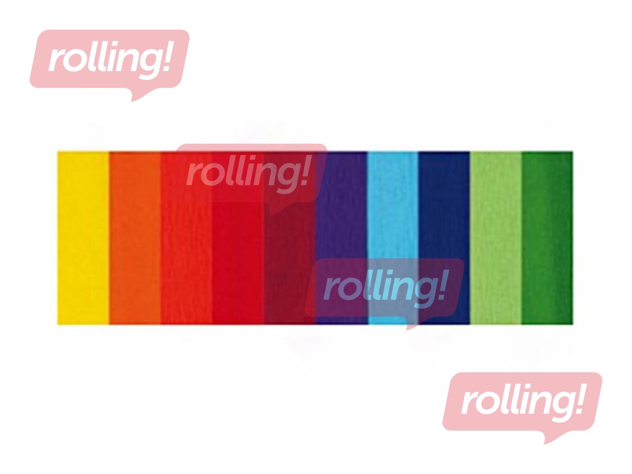 Crepe paper 0.5x2m, assorted, 10 rolls