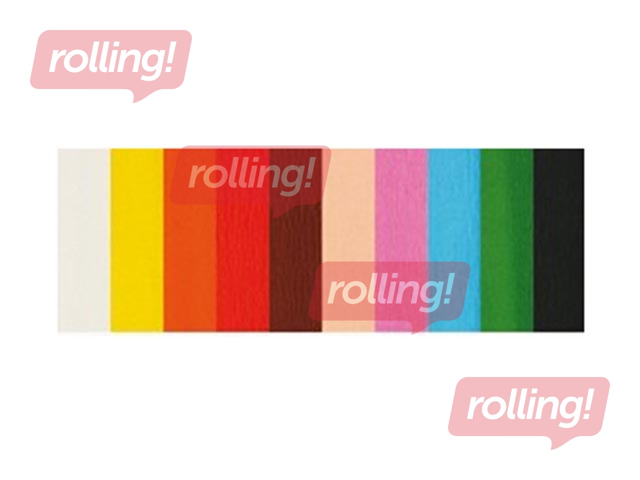 Crepe paper, 0.5x2m, assorted, 10 rolls