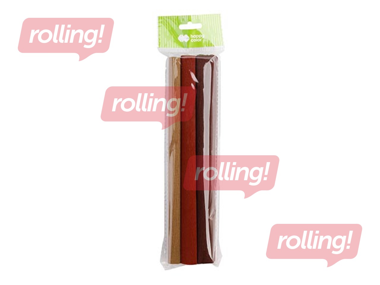 Krepp-paber Happy Color, 25x200cm, pruunid toonid, 3 rulli