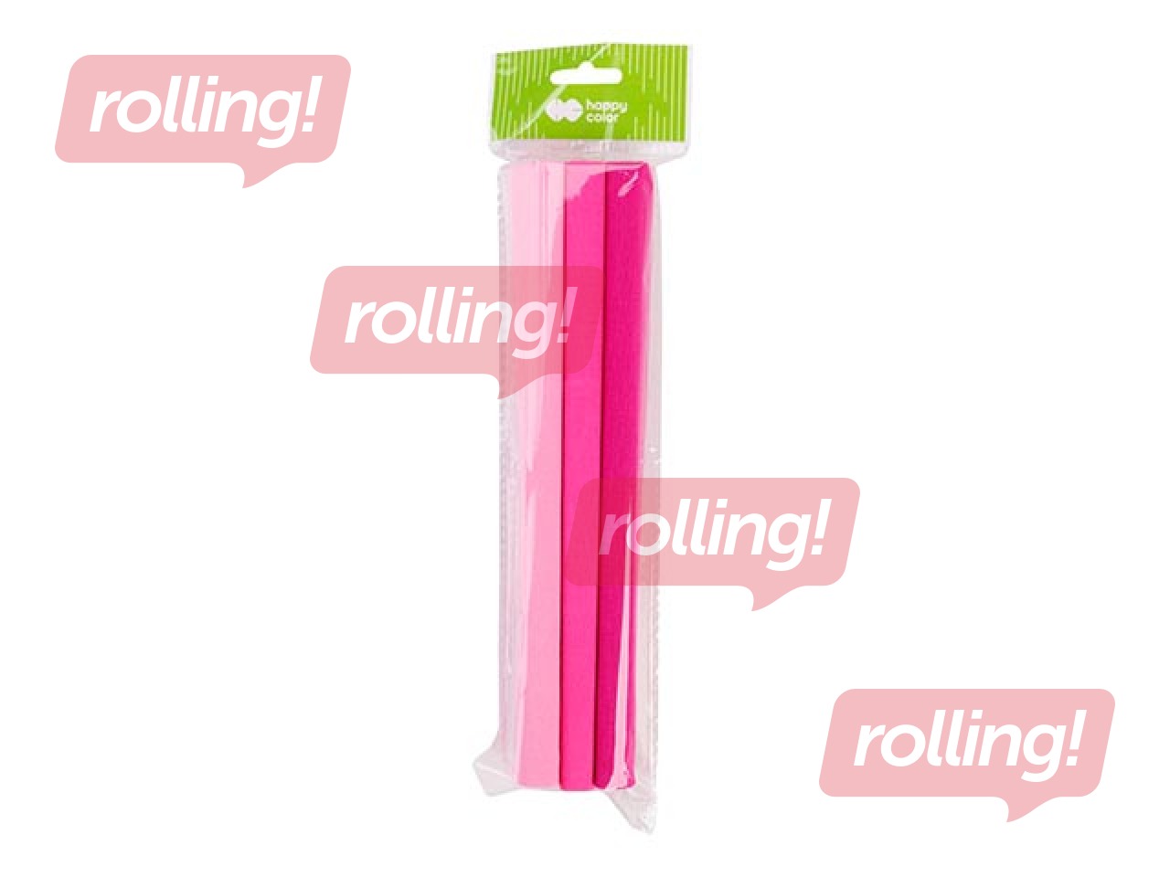 Crepe paper Happy Color, 25x200cm, pink colors, 3 rolls