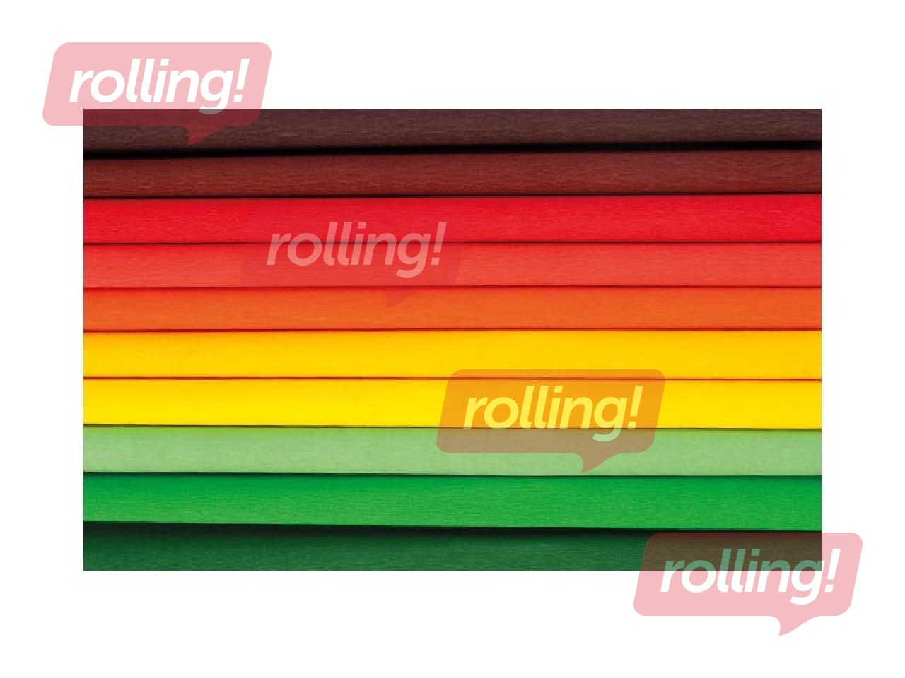 Krepp-paber Happy Color Autumn, 25x200cm, erinevad värvid, 10 rulli