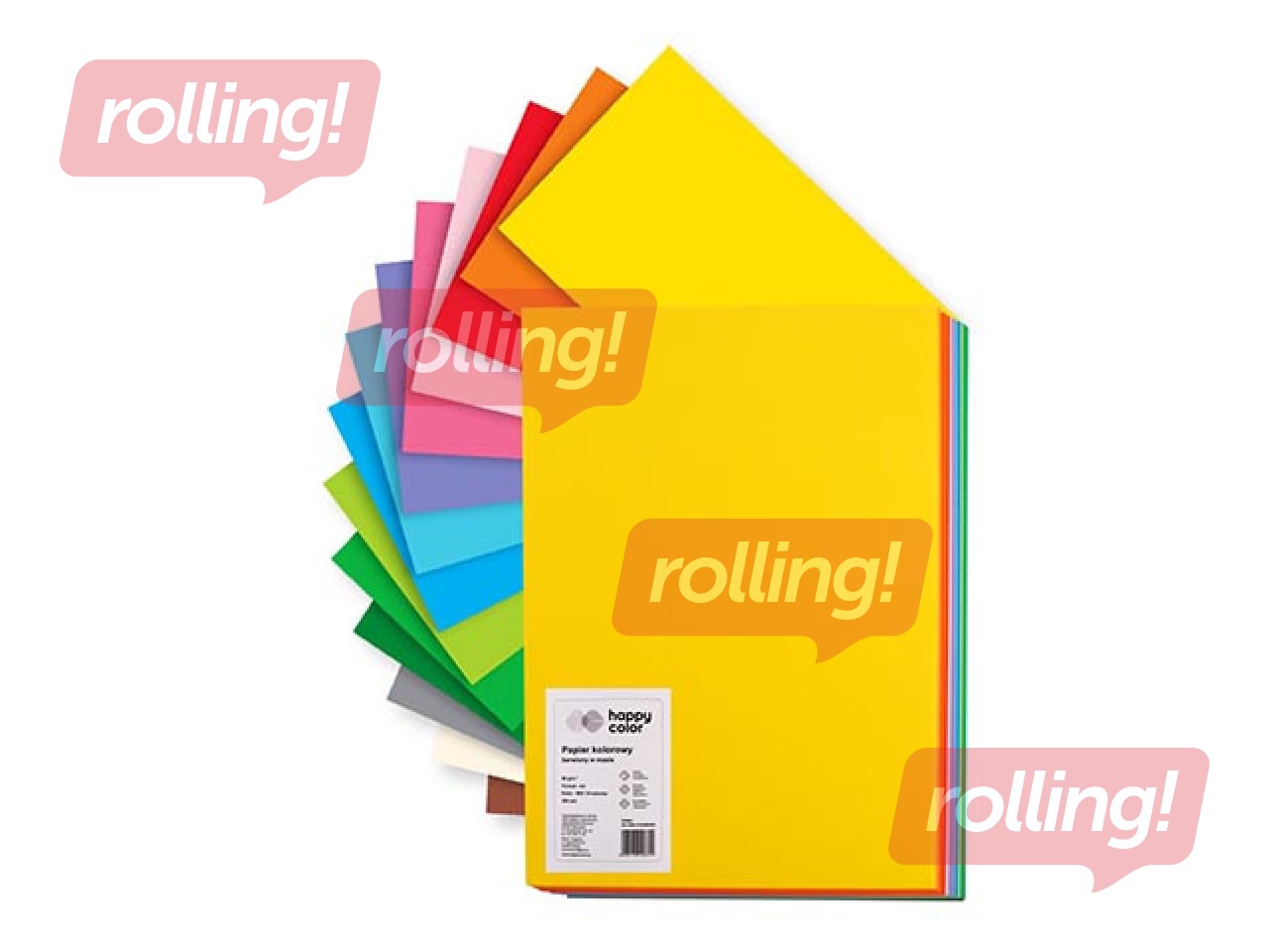 Апликационная бумага Happy Color, A4, double-sided, двухсторонняя, разные цвета, 200 листов