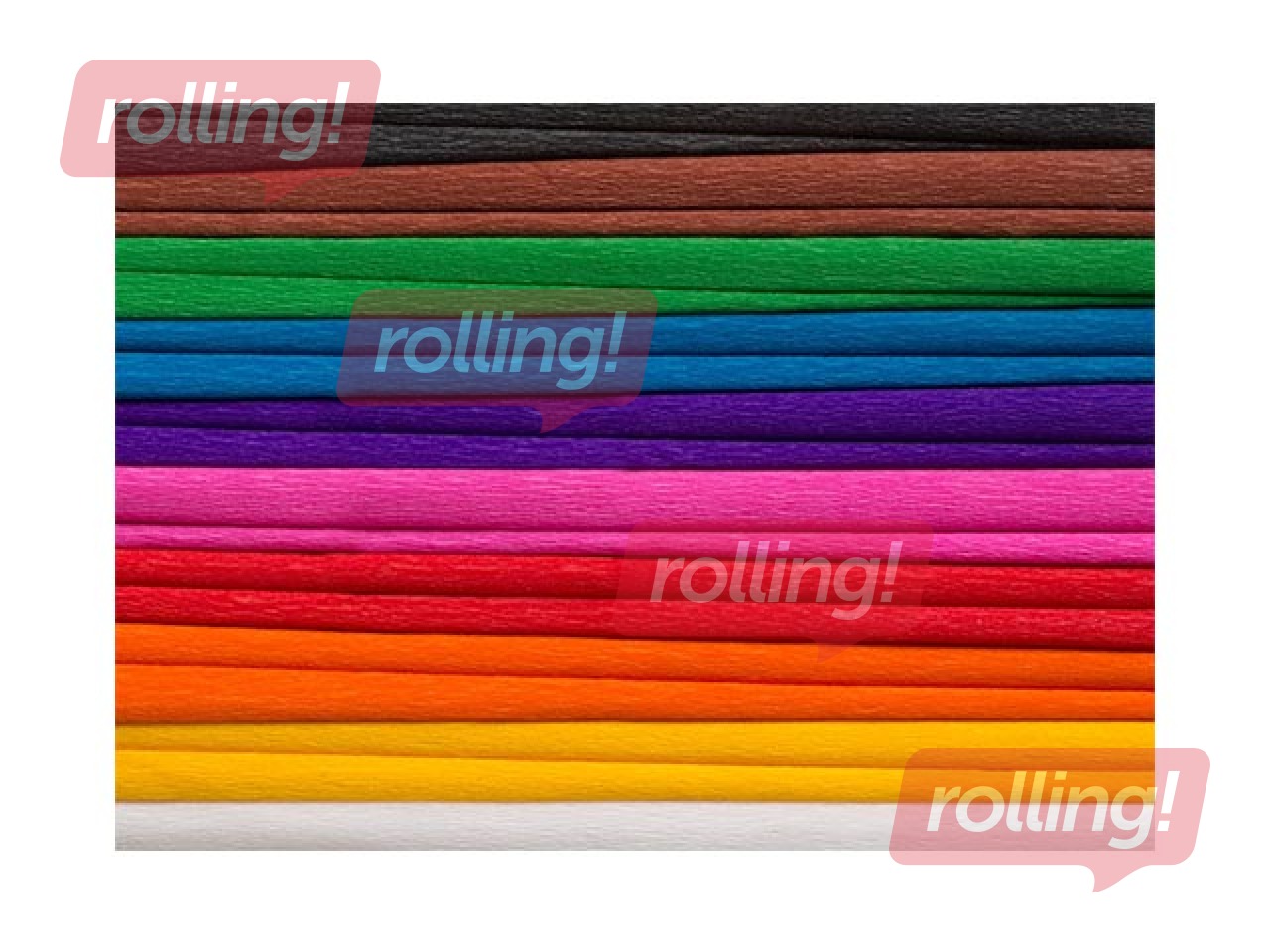 Креповая бумага Happy Color, 25x200см, разные цвета, 8 рулонов